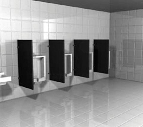Hadrian Wall Mounted Steel Privacy in Steel