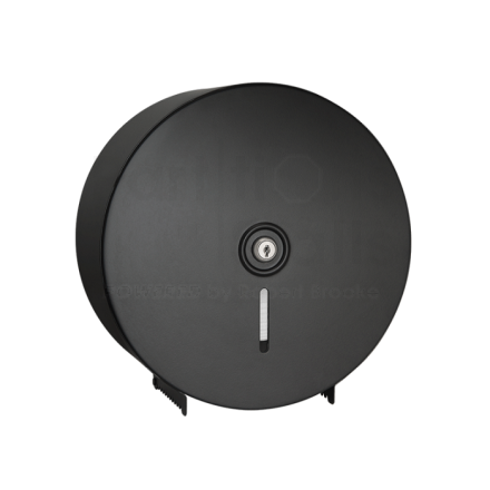 ASI Matte Black Round 10" Roll Toilet Tissue Dispenser