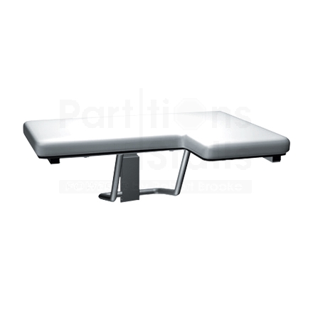 Retractable White Cushion Shower Seat lh
