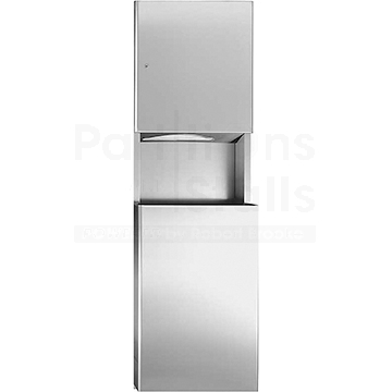 Multi Fold Towel/Waste Receptacle Semi Recess Stainless Steel