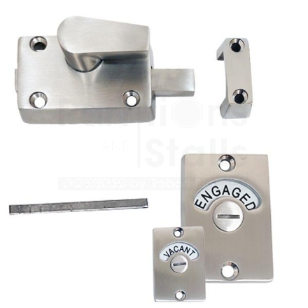 Ada Partition Slide Latch Indicator w/keeper Cast Stainless Steel