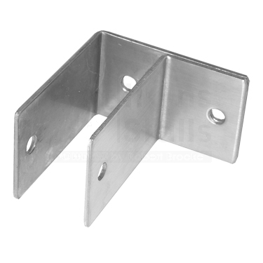 One Ear Bracket Stainless Steel 1-1/4" Panel, 1-1/2" X 2-1/2" 