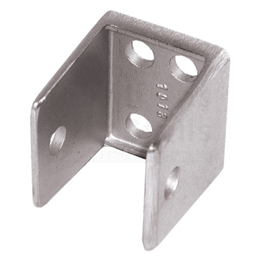 Toilet Partition U Bracket Cast SS 1" Panel, 1-1/2" X 1-3/8" L