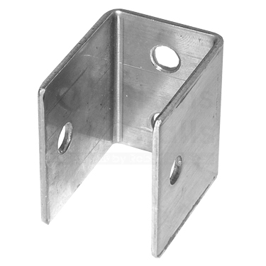 U Bracket Stamped Stainless Steel 1-1/4" Panel, 1-1/2" X 1-1/2" 