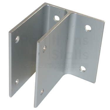Partition Bracket One Ear Aluminum 1" Panel 3" H X 2-3/4" L