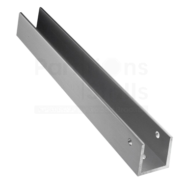 Toilet Partition Continuous U Bracket Aluminum 1" X 1-3/8" X 57-1/2"