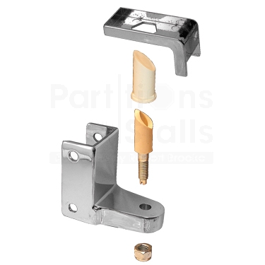 Toilet Partition Bottom Hinge Assembly Chrome Plated