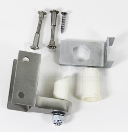 Partition Bottom Hinge Assembly Cast SS For 1" Door, 1-1/4" Post
