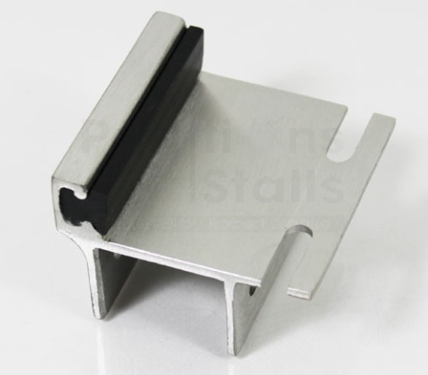Partition Keeper Bumper Inswing Cast SS 1" Sq Edge 