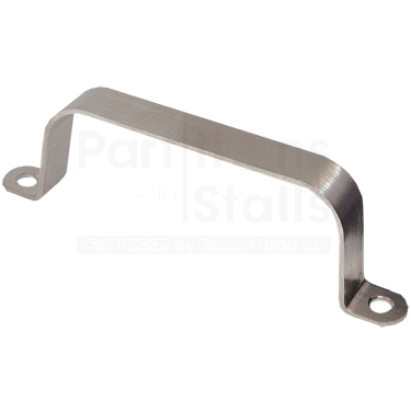 Toilet Partition Door Pull Stamped Stainless Steel 5" Between Screws