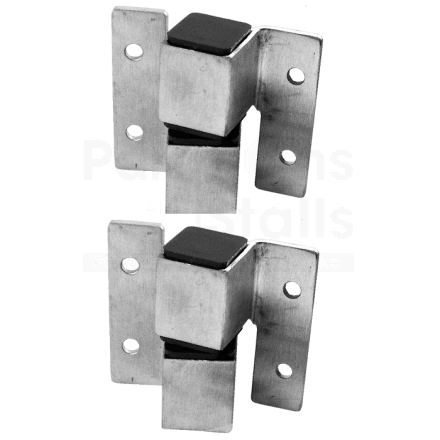 Surface Mounted. Square Barrel Hinge Set- Rh Out, Lh Inswing