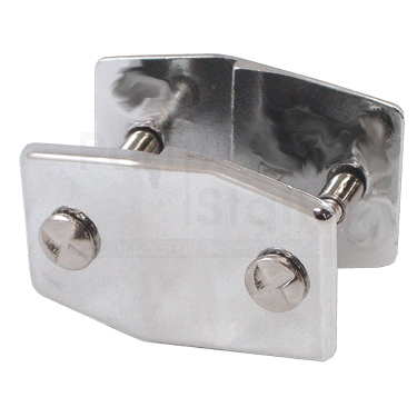 Alcove Clip Set Chrome Plated, 2 Pieces, For 1" To 1-1/4"