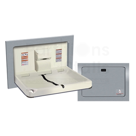 Baby Changing Table SS Recessed Horizontal