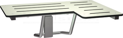 Retractable Ivory Phenolic Shower Seat lh