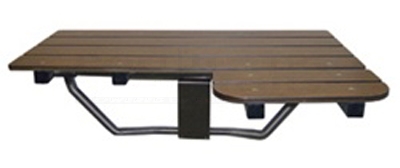 Retractable Wood Grain Phenolic Seat lh