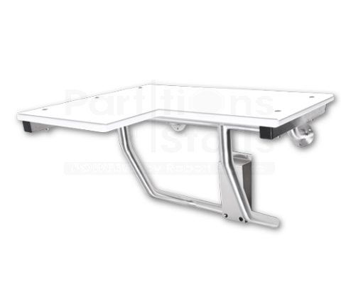 Retractable White Poly Shower Seat rh