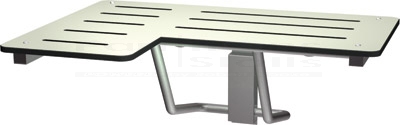 Retractable Ivory Phenolic Shower Seat rh