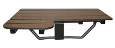Retractable Wood Grain Shower Seat rh