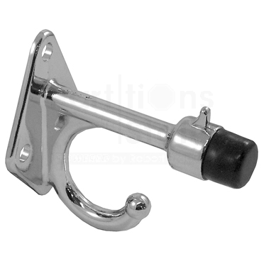 Toilet Partition Coat Hook & Bumper 2-3/4" Projection x 2-1/4" High