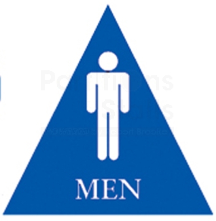 Mens Restroom Sign Blue