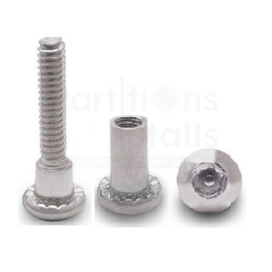 Stainless Steel Torque Head Barrel Nut Shoulder Screw for 1-3/16" - 1-3/8" Gripping