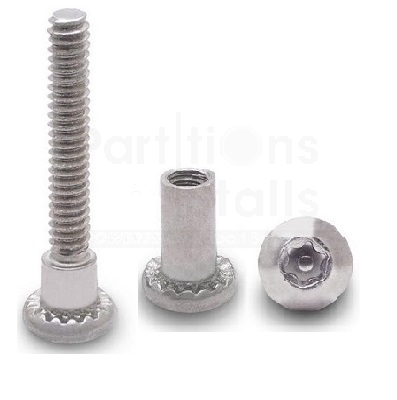 Stainless Steel Torque Head Barrel Nut Shoulder Screw for 1-1/4" - 1-5/8" Gripping