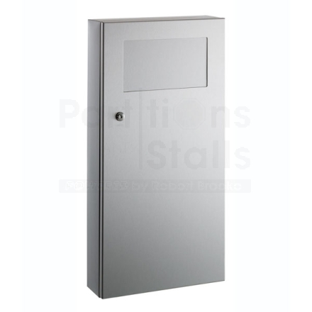 Bobrick Surface Mounted Waste Receptacle with Disposal Door