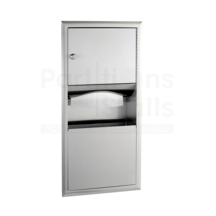 B-369 Bobrick Recessed Paper Towel Dispenser/Waste Receptacle