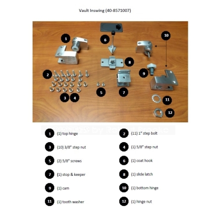 Global Partitions Solid Plastic Vault Door Kit Inswing