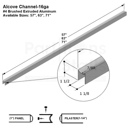 Alcove Channel #4 Brushed Aluminum