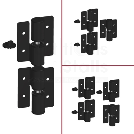 Matte Black Hadrian Hinge Set