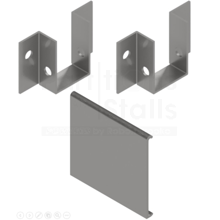 Brushed Aluminum Hadrian Between Wall Headrail Kit