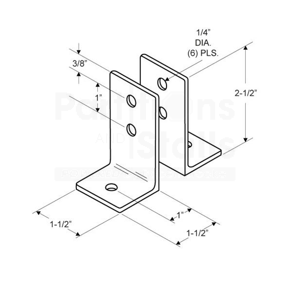 Aluminum 2 Piece Wall Brackets