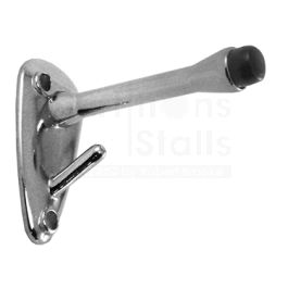 Pack of 1 Sentry Supply 650-6632 Toilet Partition Coat Hook and Bumper 3-1/2 inch Projection x 2-3/4 inch High